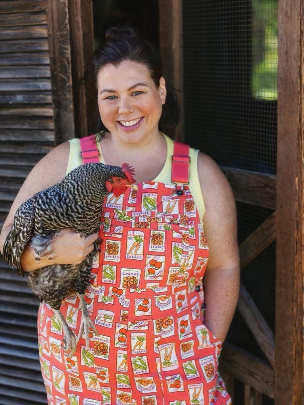 Duluth Trading Company Women’s  Heirloom Gardening Seed Packet Bib Overalls Cora